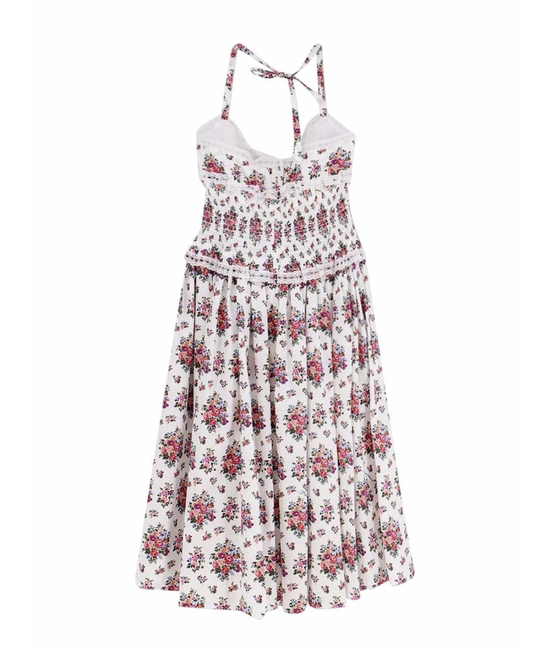 DOLCE&GABBANA Белое хлопковое повседневное платье, фото 1