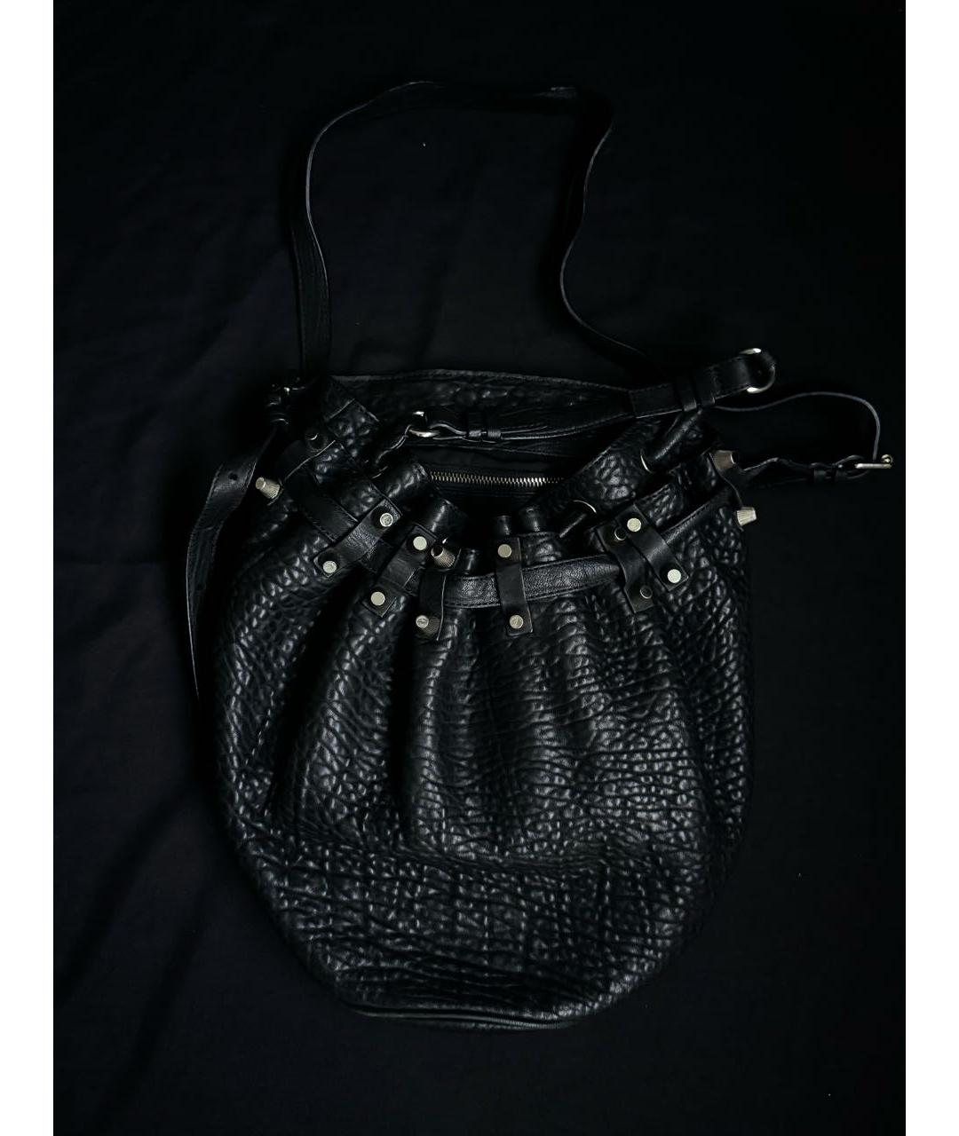 ALEXANDER WANG Черная кожаная сумка через плечо, фото 5