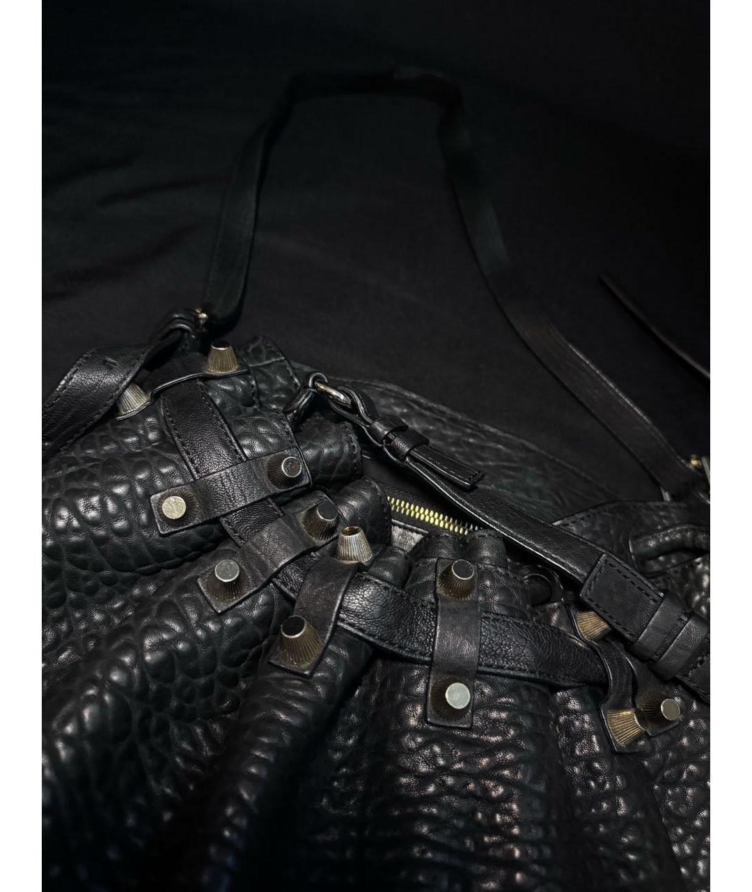 ALEXANDER WANG Черная кожаная сумка через плечо, фото 2