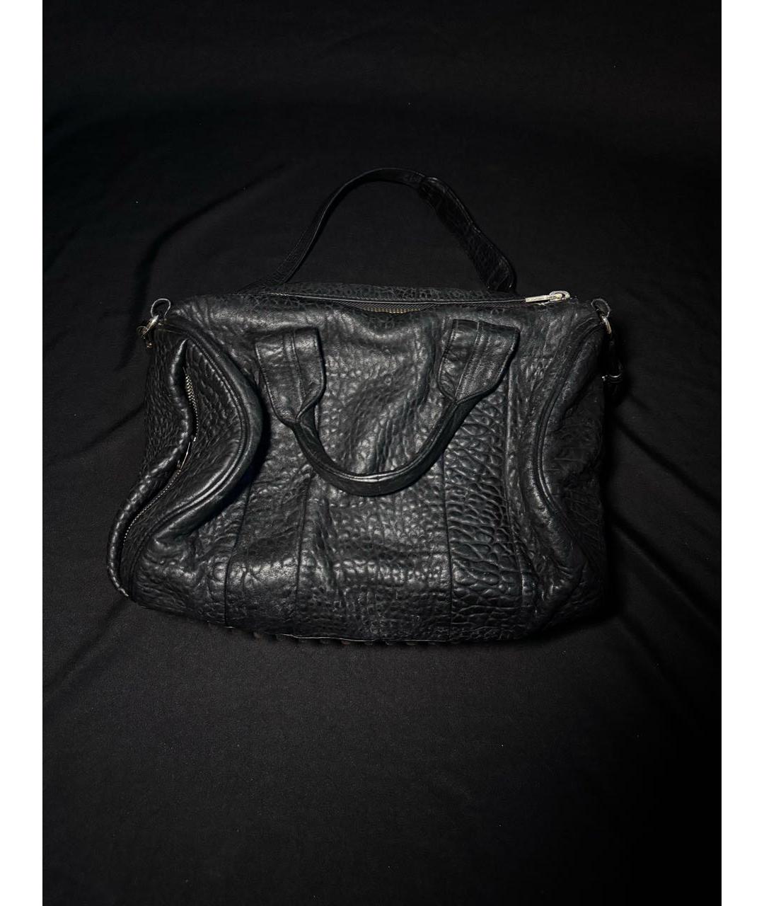 ALEXANDER WANG Черная кожаная сумка через плечо, фото 6