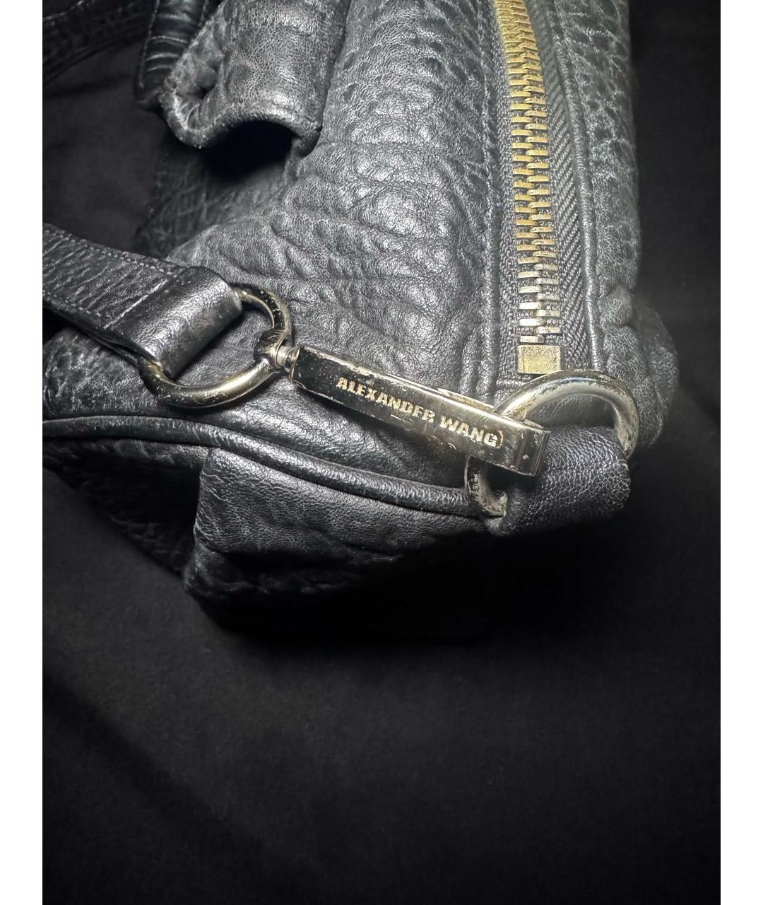 ALEXANDER WANG Черная кожаная сумка через плечо, фото 5