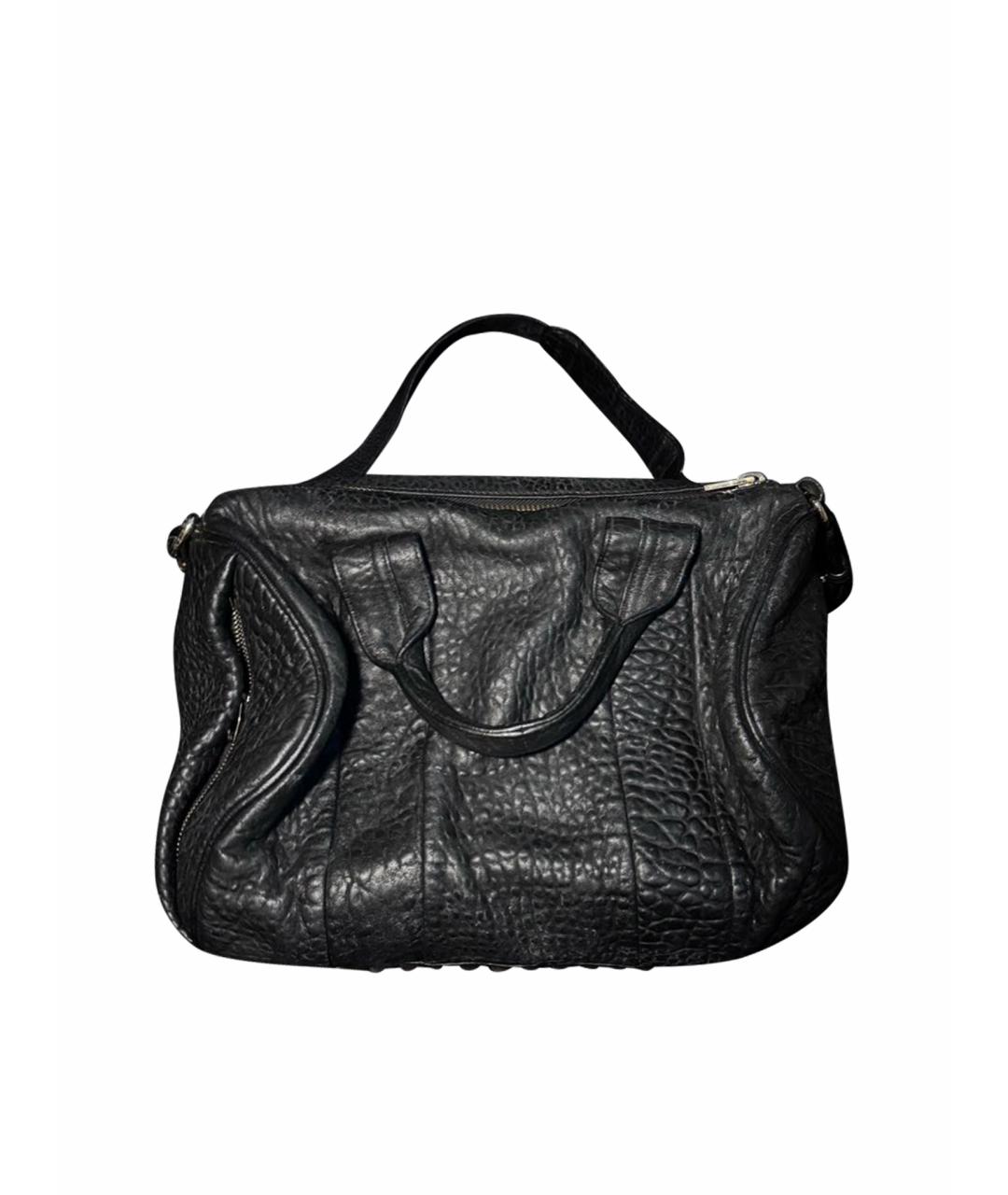 ALEXANDER WANG Черная кожаная сумка через плечо, фото 7
