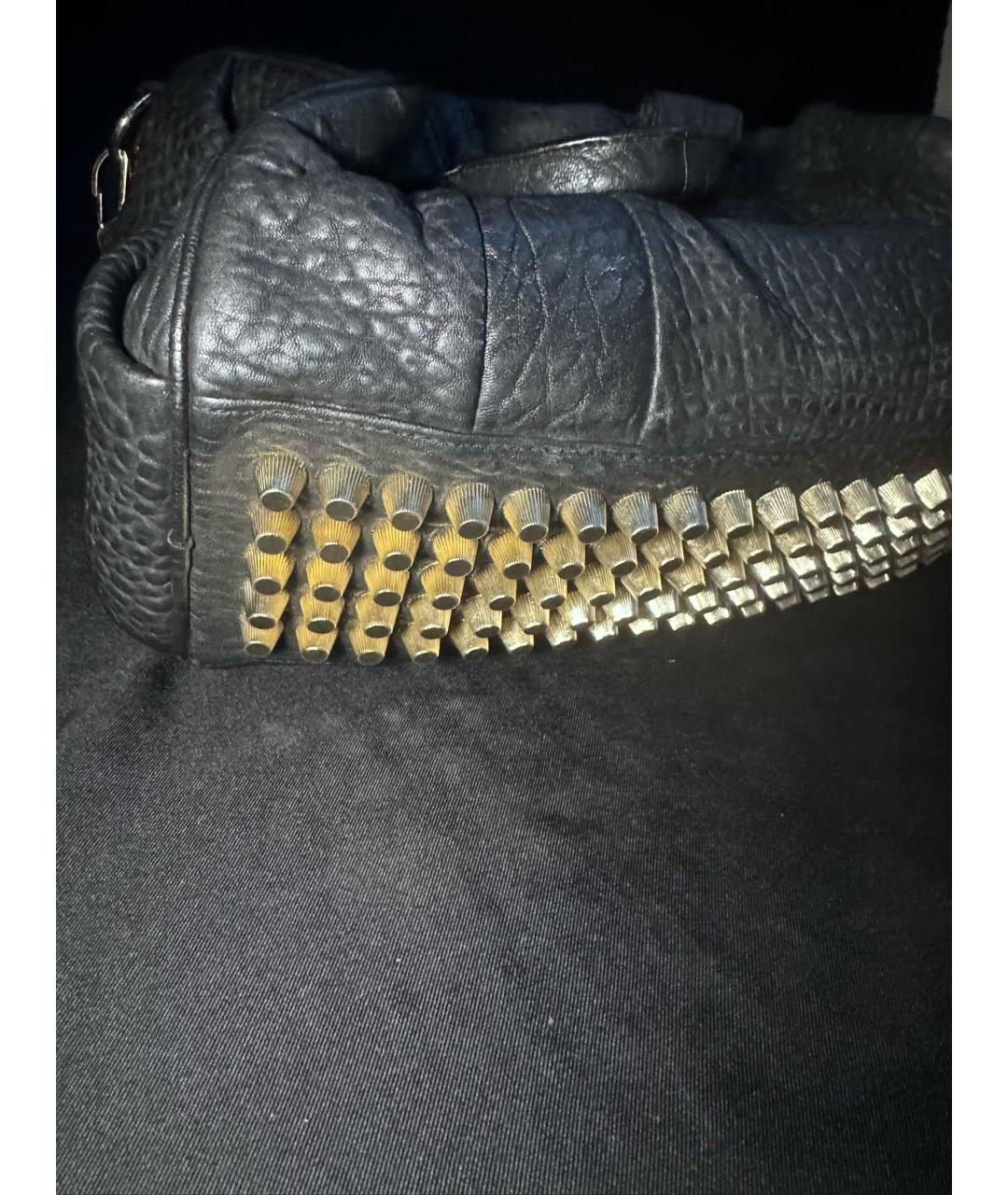 ALEXANDER WANG Черная кожаная сумка через плечо, фото 2