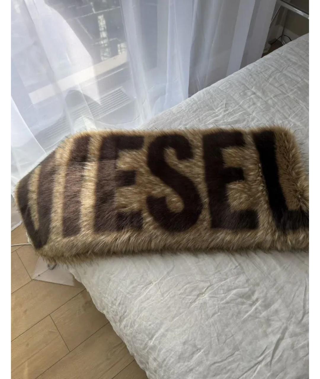 DIESEL Коричневый шарф, фото 2