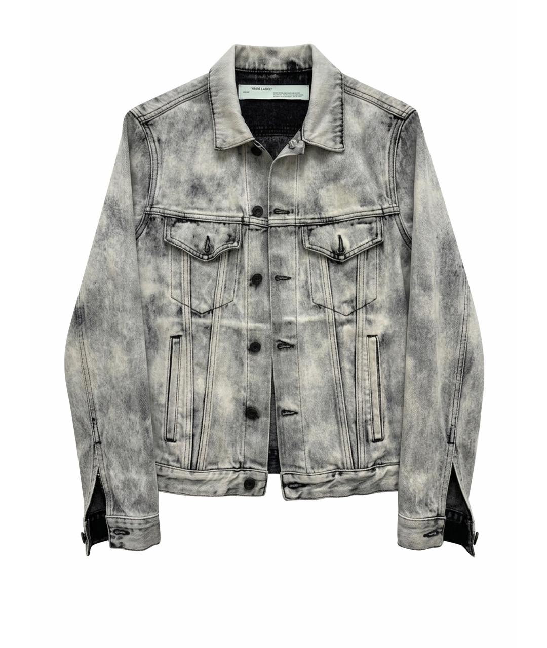 OFF-WHITE Серая деним куртка, фото 1