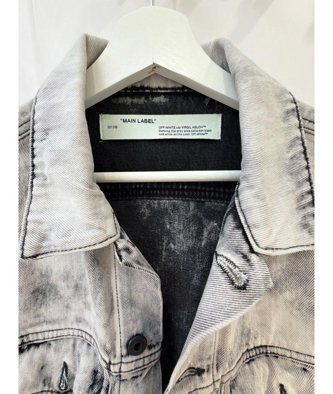 OFF-WHITE Серая деним куртка, фото 3