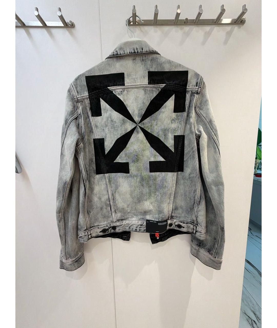 OFF-WHITE Серая деним куртка, фото 2