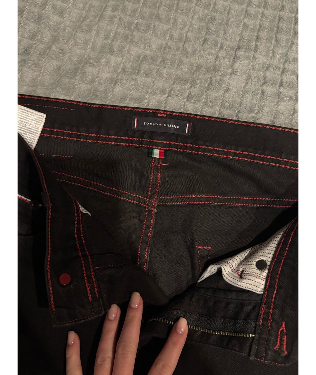 TOMMY HILFIGER Темно-синие хлопковые прямые джинсы, фото 3