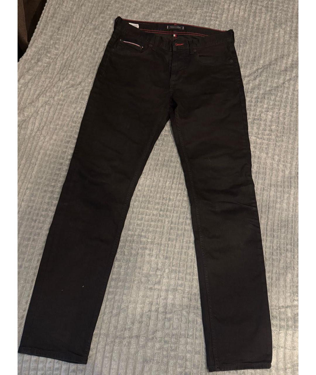 TOMMY HILFIGER Темно-синие хлопковые прямые джинсы, фото 5
