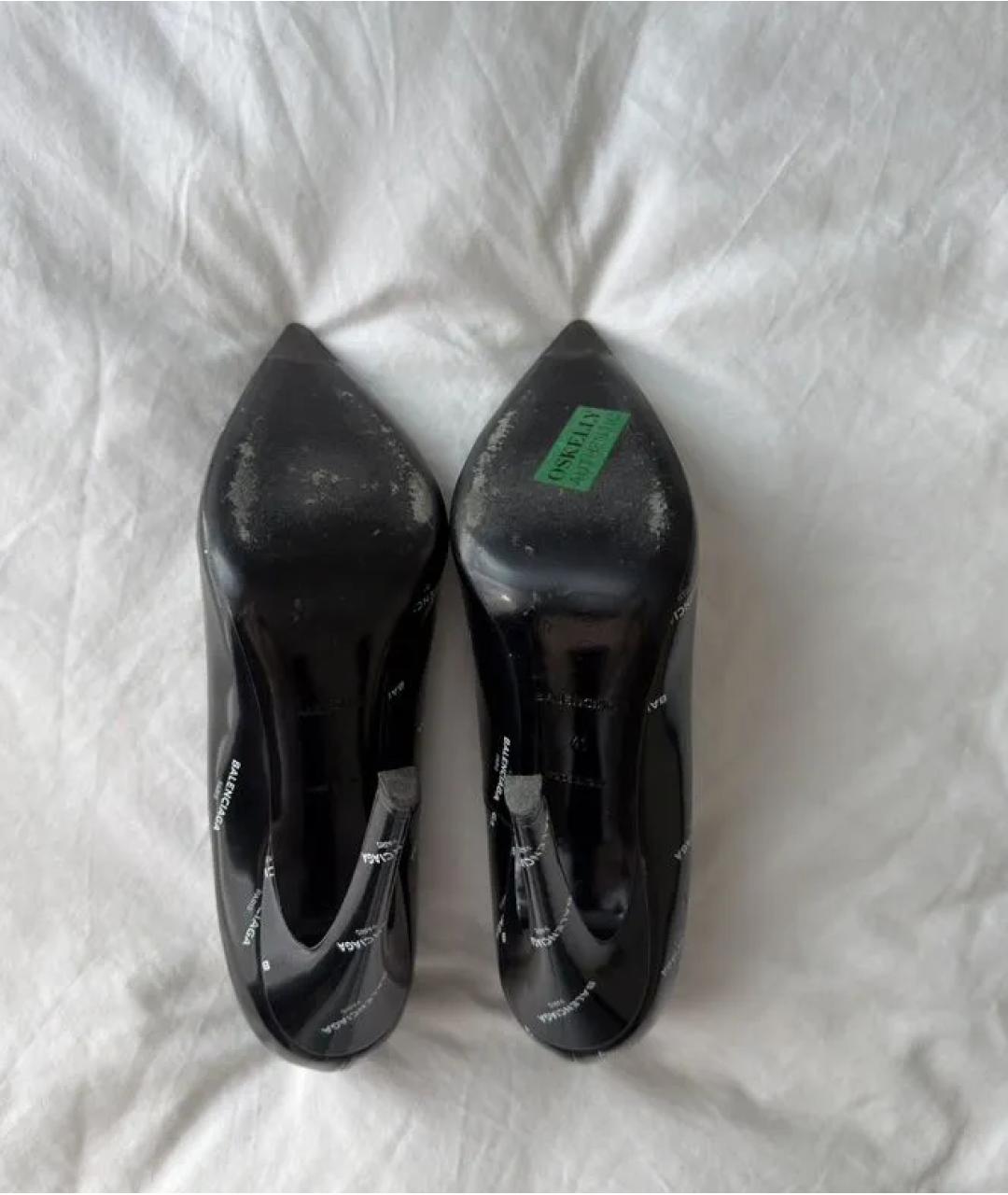 BALENCIAGA Черные кожаные туфли, фото 5