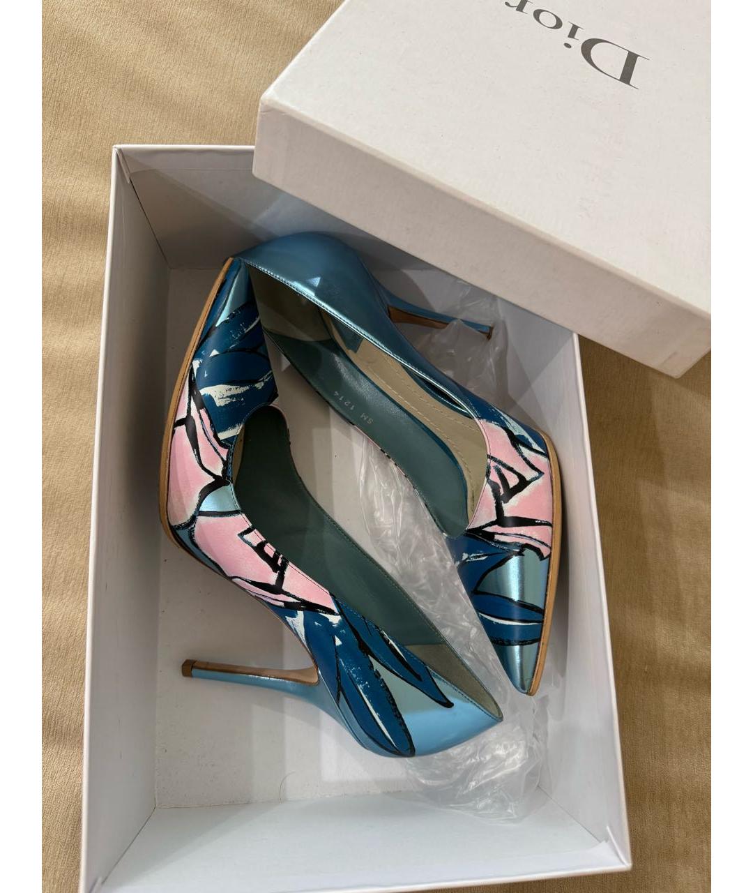 CHRISTIAN DIOR Мульти кожаные туфли, фото 5