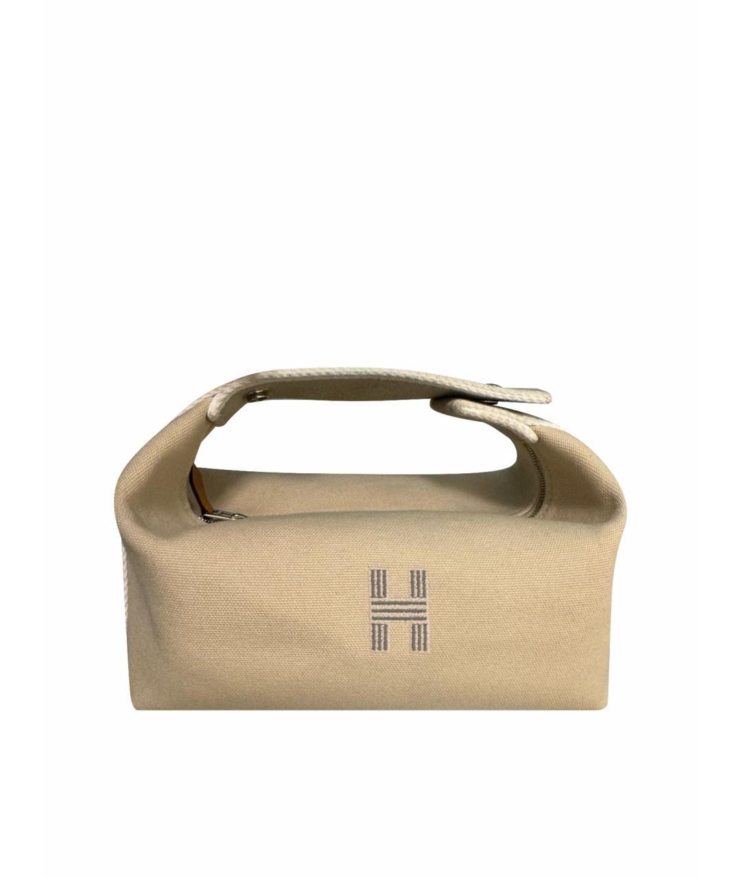 HERMES Бежевая косметичка, фото 1