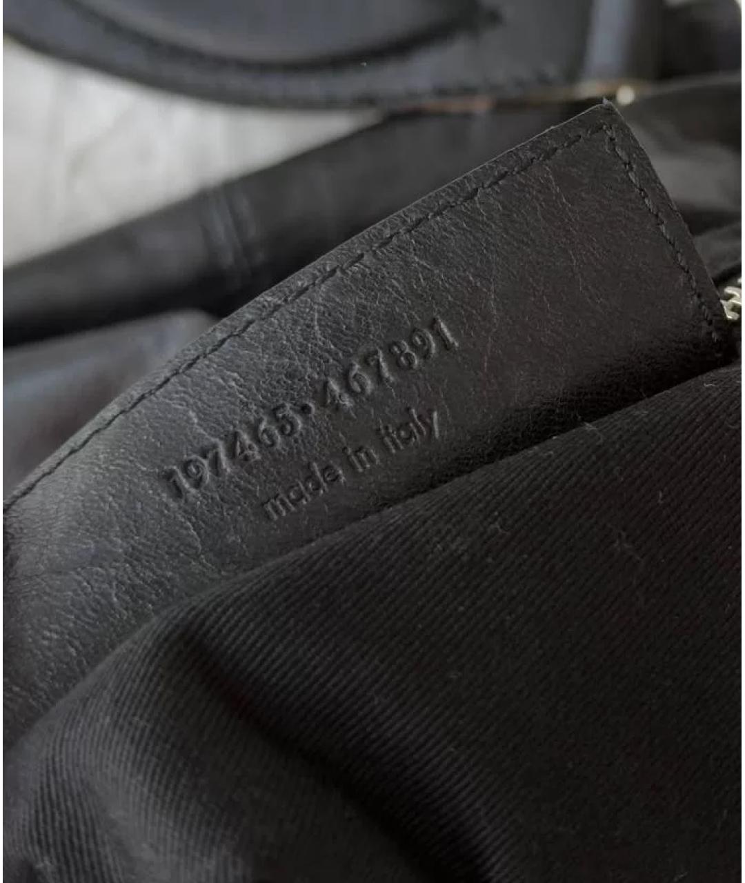 BALENCIAGA Черная кожаная сумка с короткими ручками, фото 8