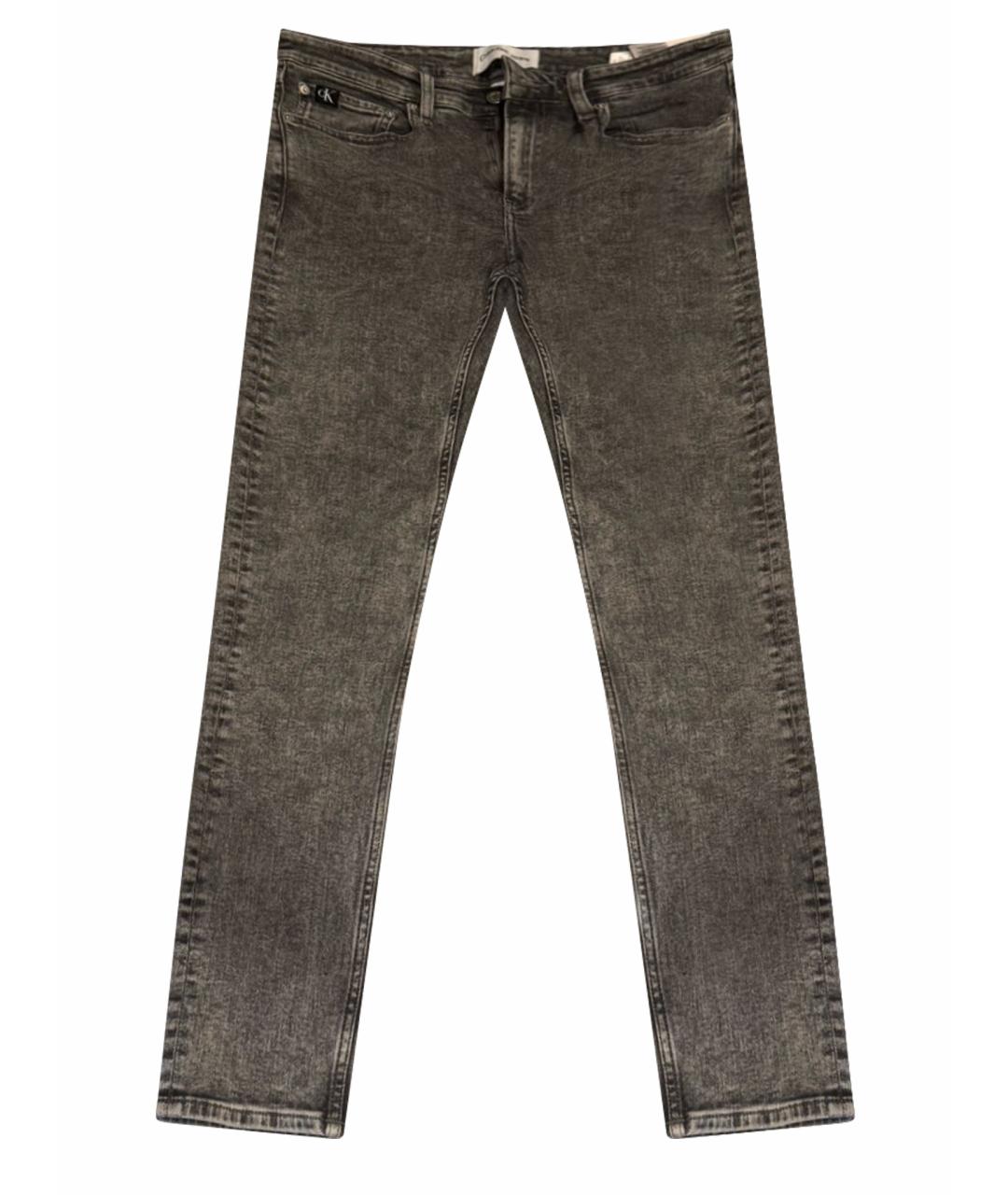 CALVIN KLEIN Антрацитовые хлопковые джинсы скинни, фото 5