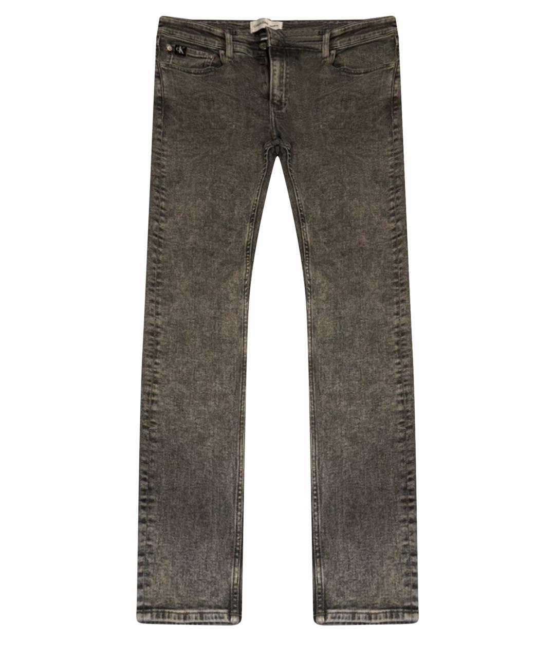 CALVIN KLEIN Антрацитовые хлопковые джинсы скинни, фото 6