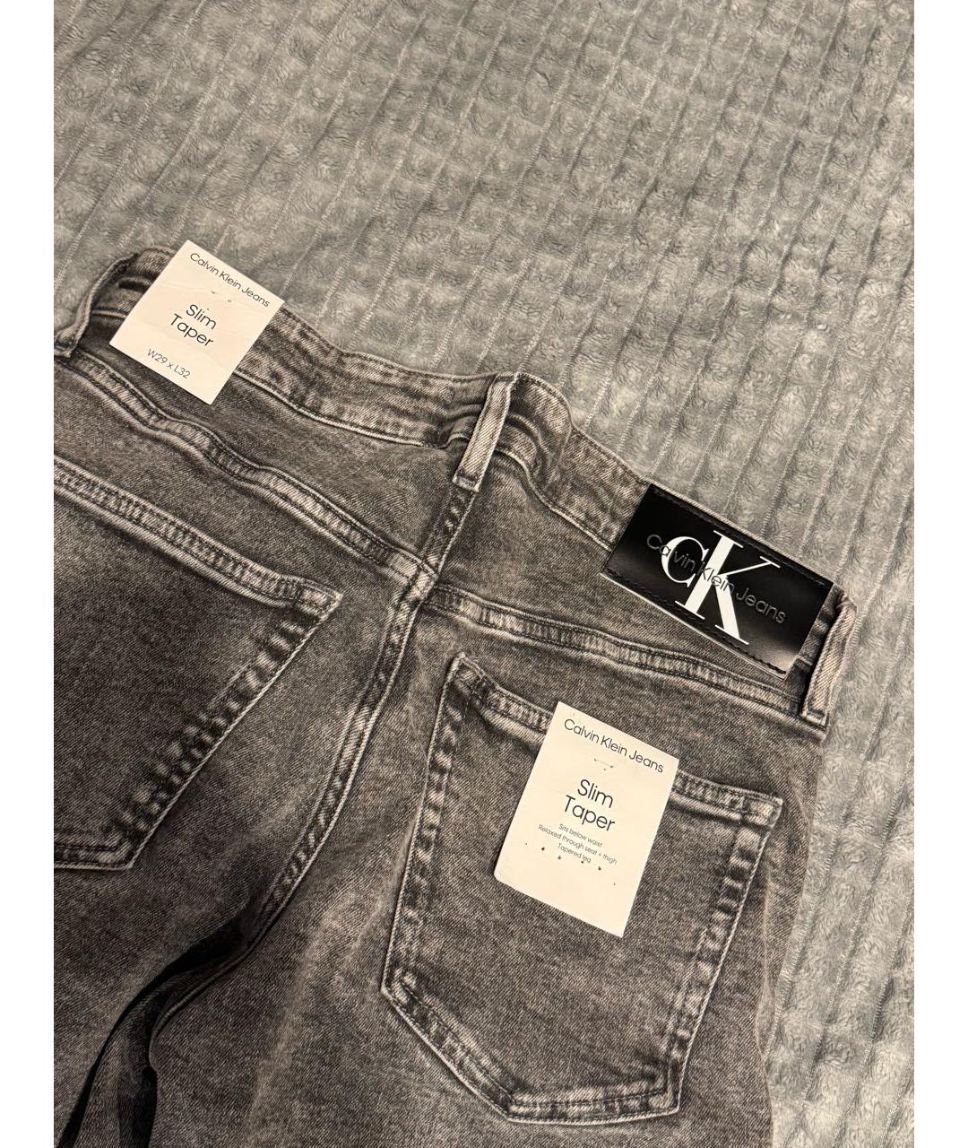 CALVIN KLEIN Антрацитовые хлопковые джинсы скинни, фото 3