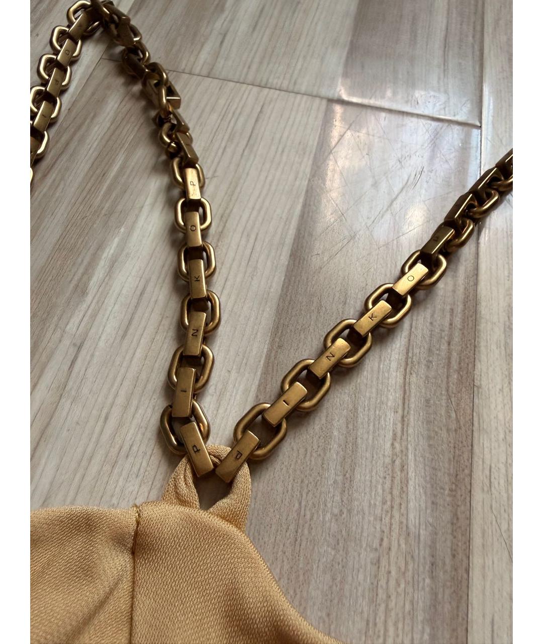 PINKO Горчичное полиэстеровое коктейльное платье, фото 5