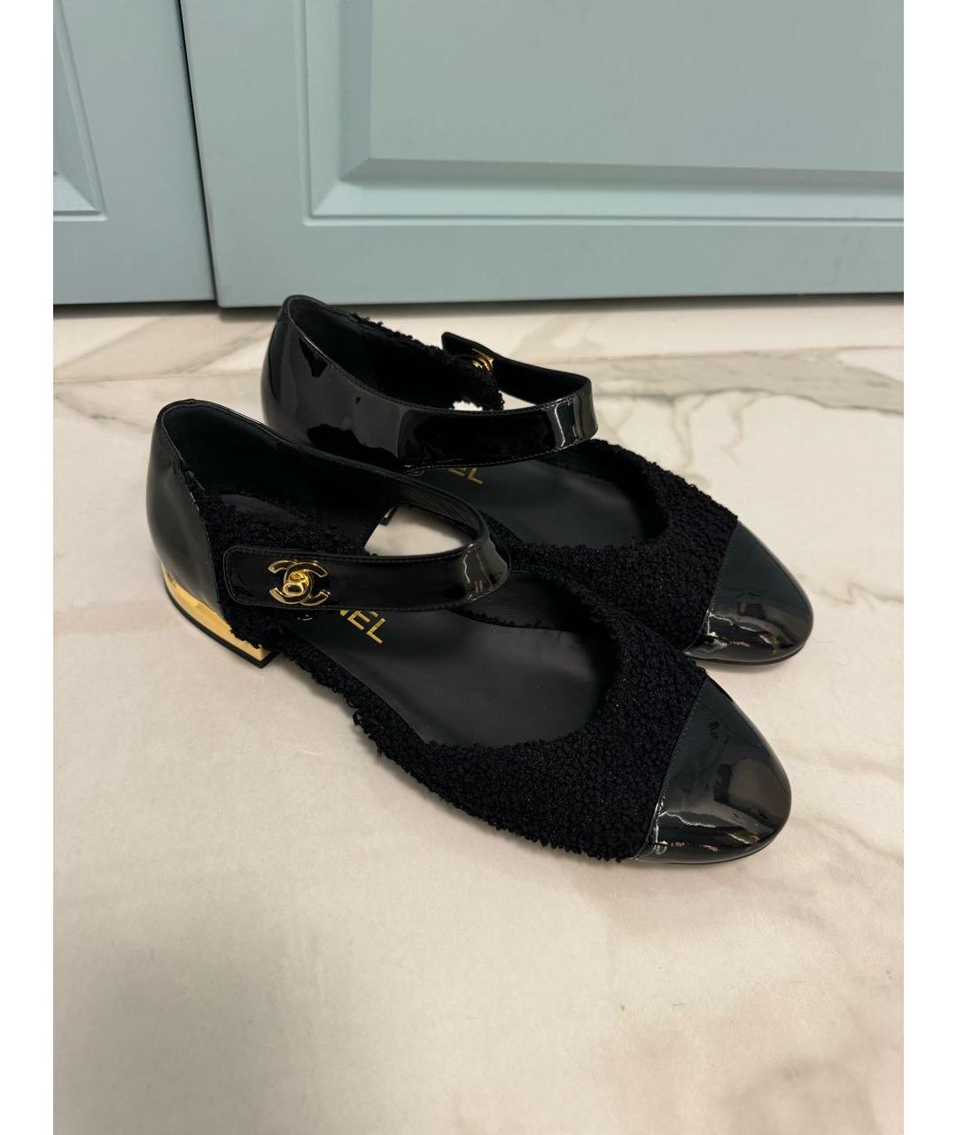 CHANEL Черные кожаные туфли, фото 2