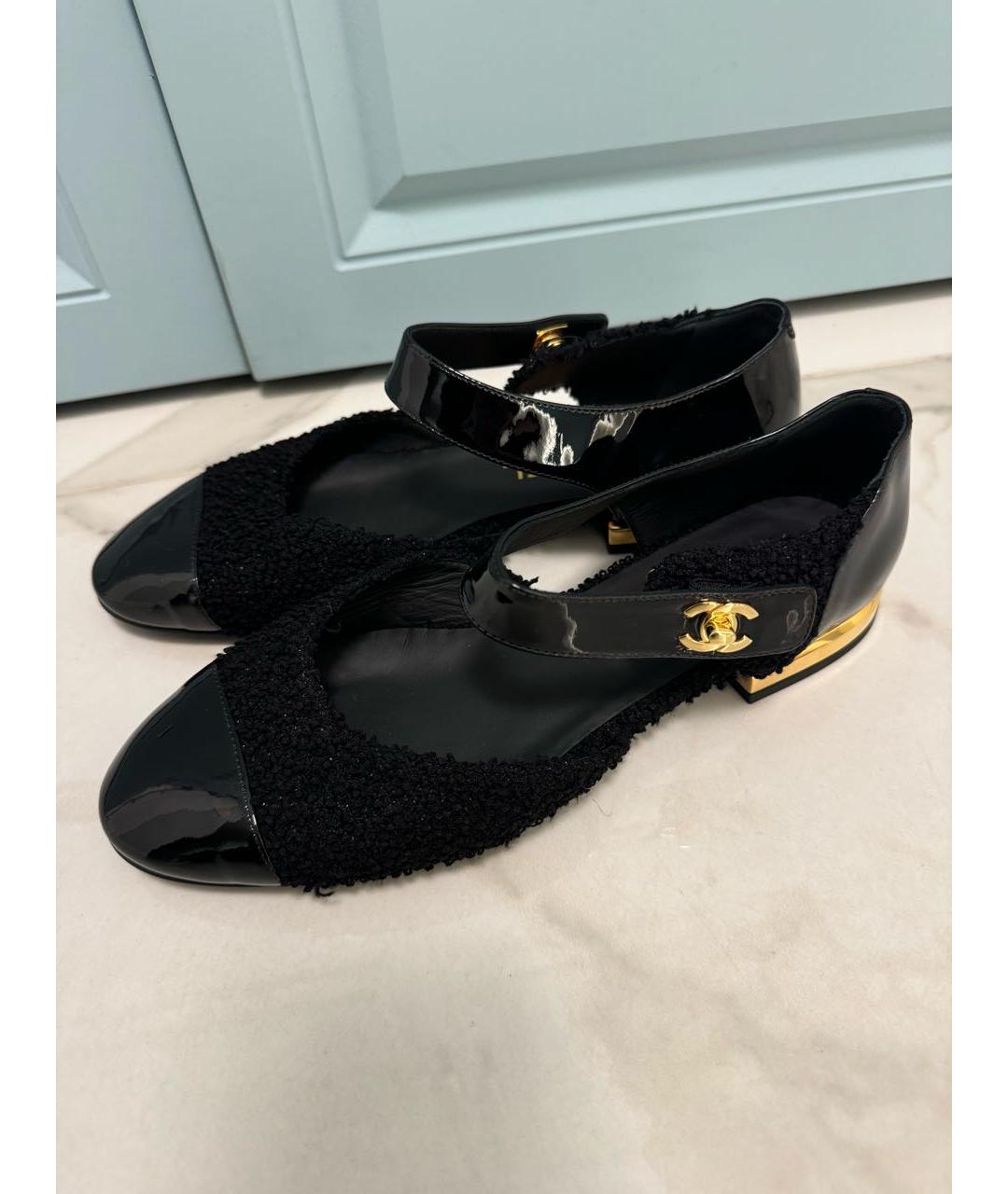 CHANEL Черные кожаные туфли, фото 8