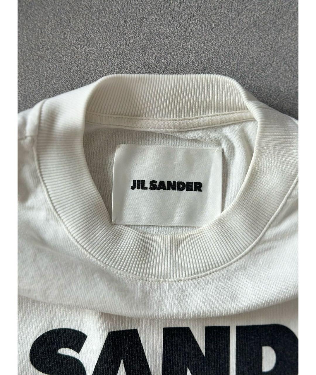 JIL SANDER Белая хлопковая футболка, фото 5