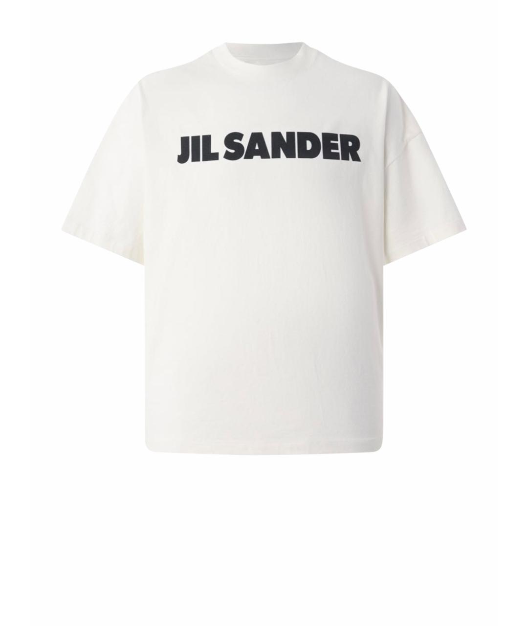 JIL SANDER Белая хлопковая футболка, фото 1