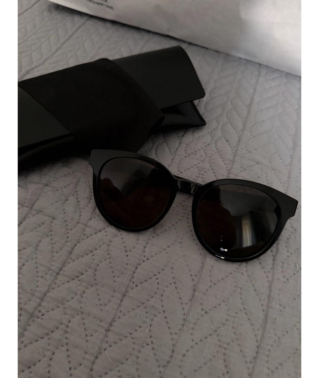 SAINT LAURENT Черные пластиковые солнцезащитные очки, фото 2