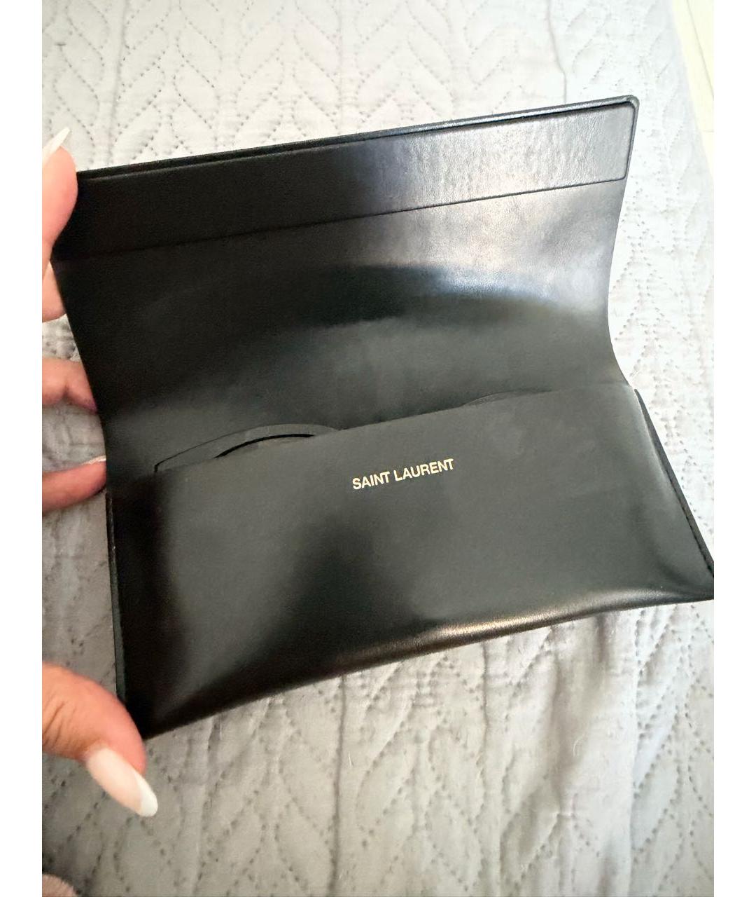 SAINT LAURENT Черные пластиковые солнцезащитные очки, фото 5