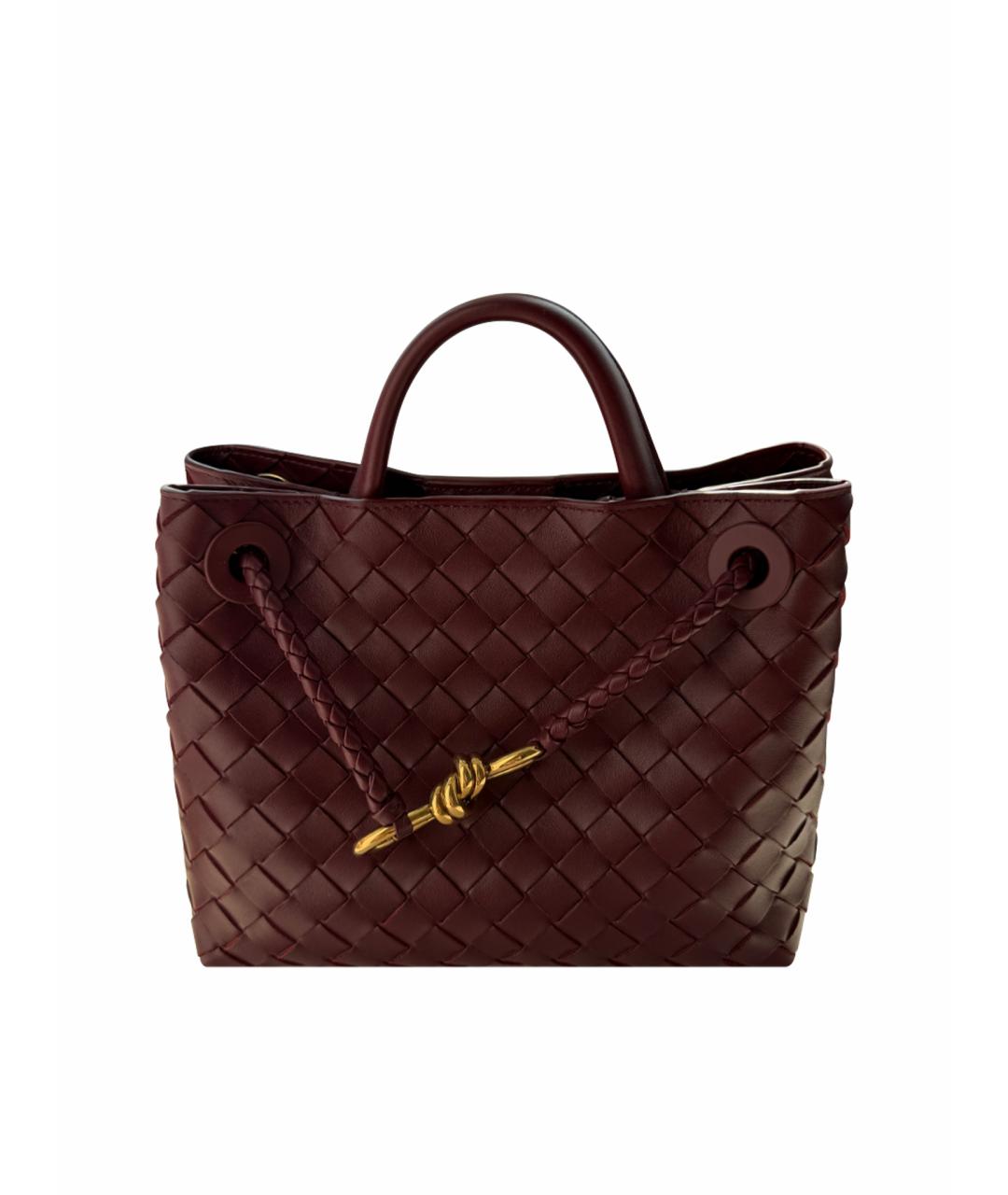 BOTTEGA VENETA Бордовая кожаная поясная сумка, фото 1