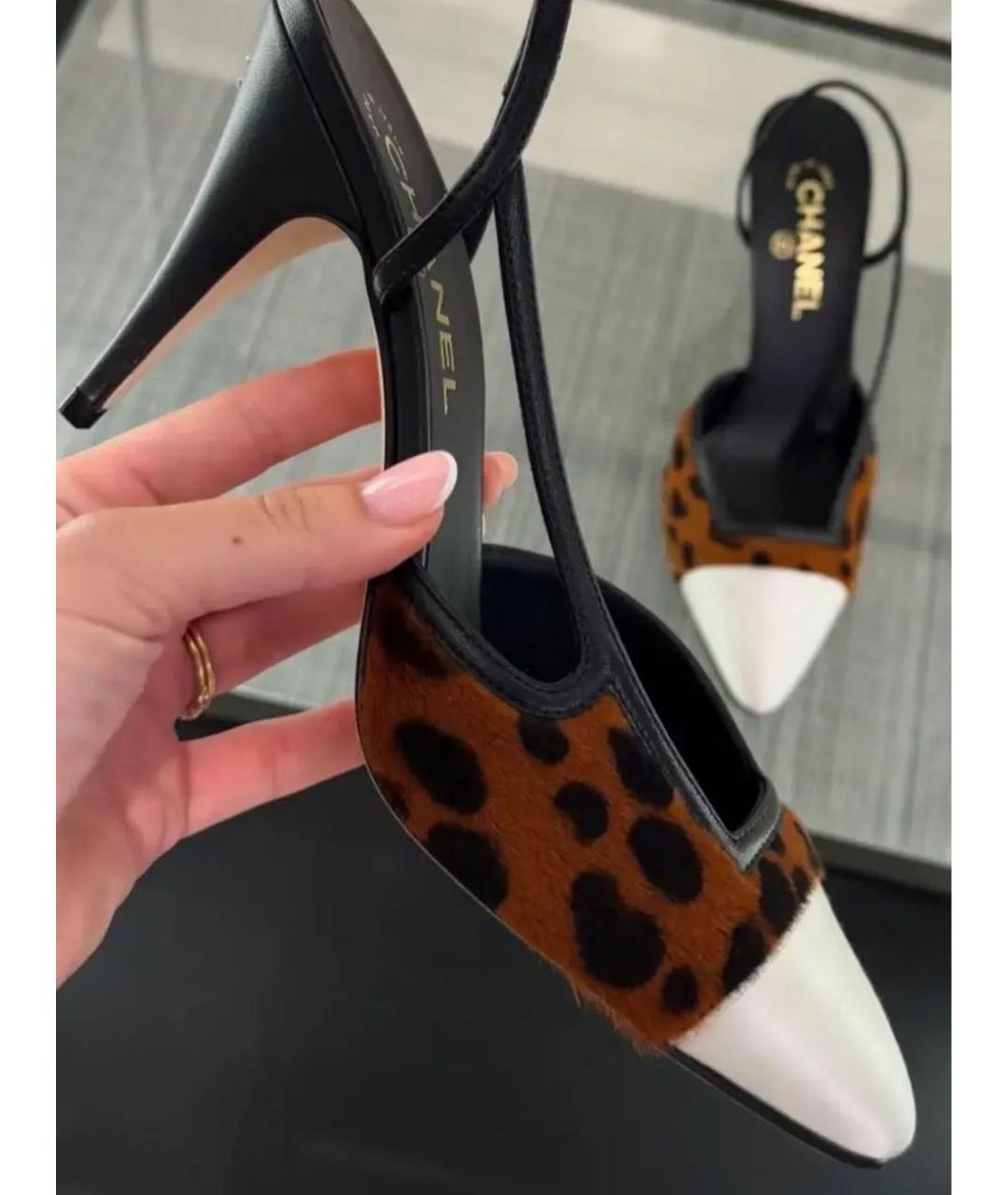 CHANEL Мульти текстильные туфли, фото 4