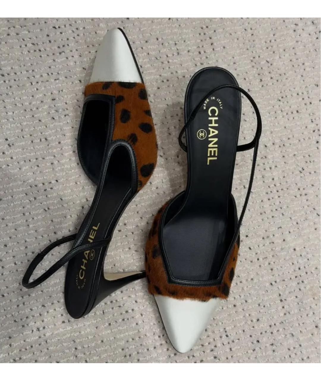 CHANEL Мульти текстильные туфли, фото 6