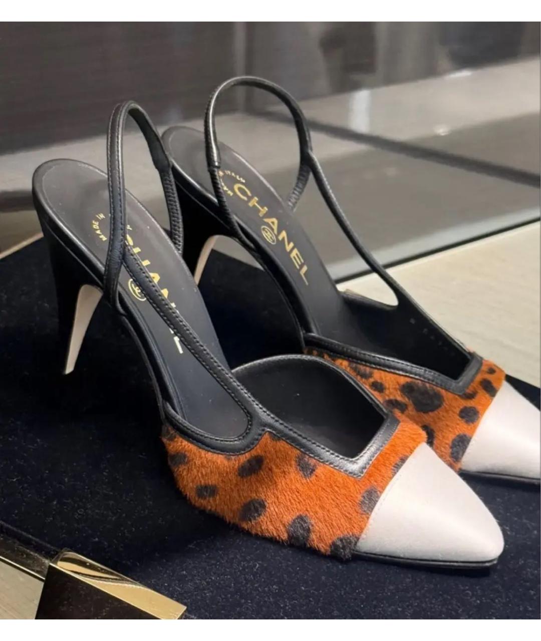CHANEL Мульти текстильные туфли, фото 3
