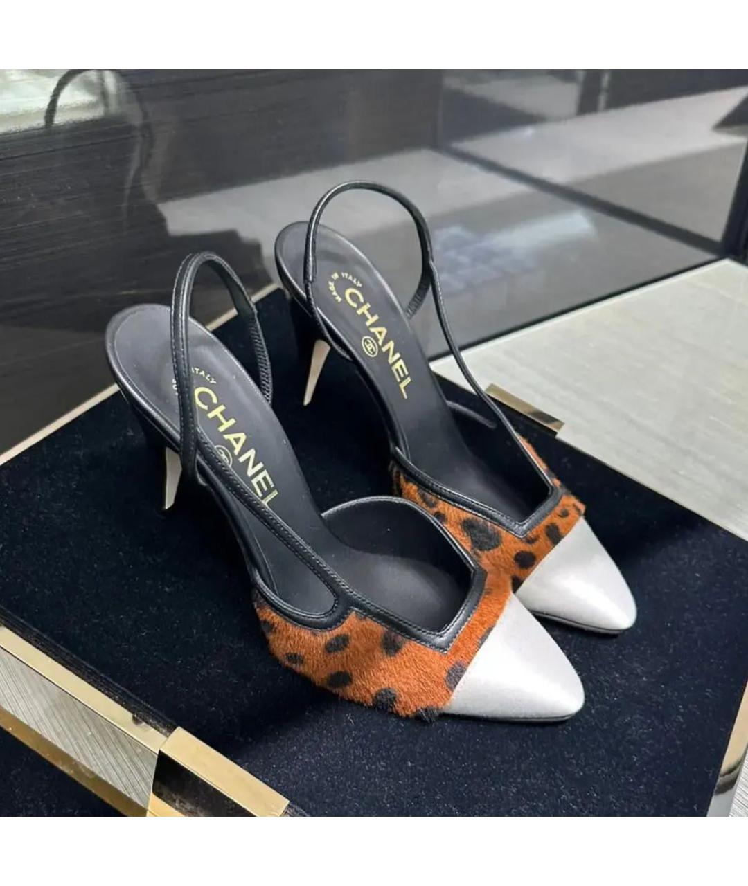 CHANEL Мульти текстильные туфли, фото 2