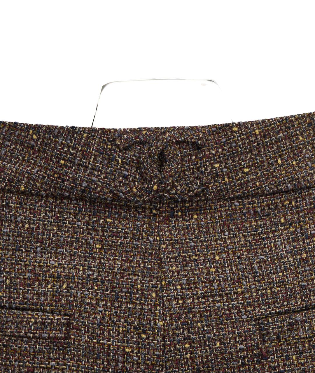 CHANEL Коричневые хлопковые прямые брюки, фото 3