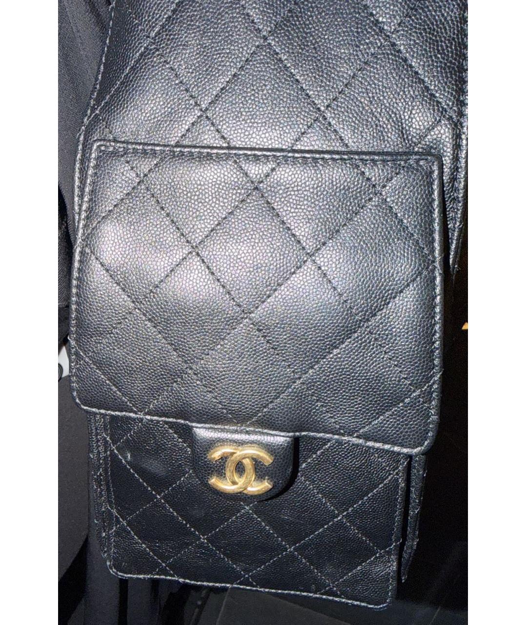 CHANEL Черная кожаная сумка тоут, фото 3