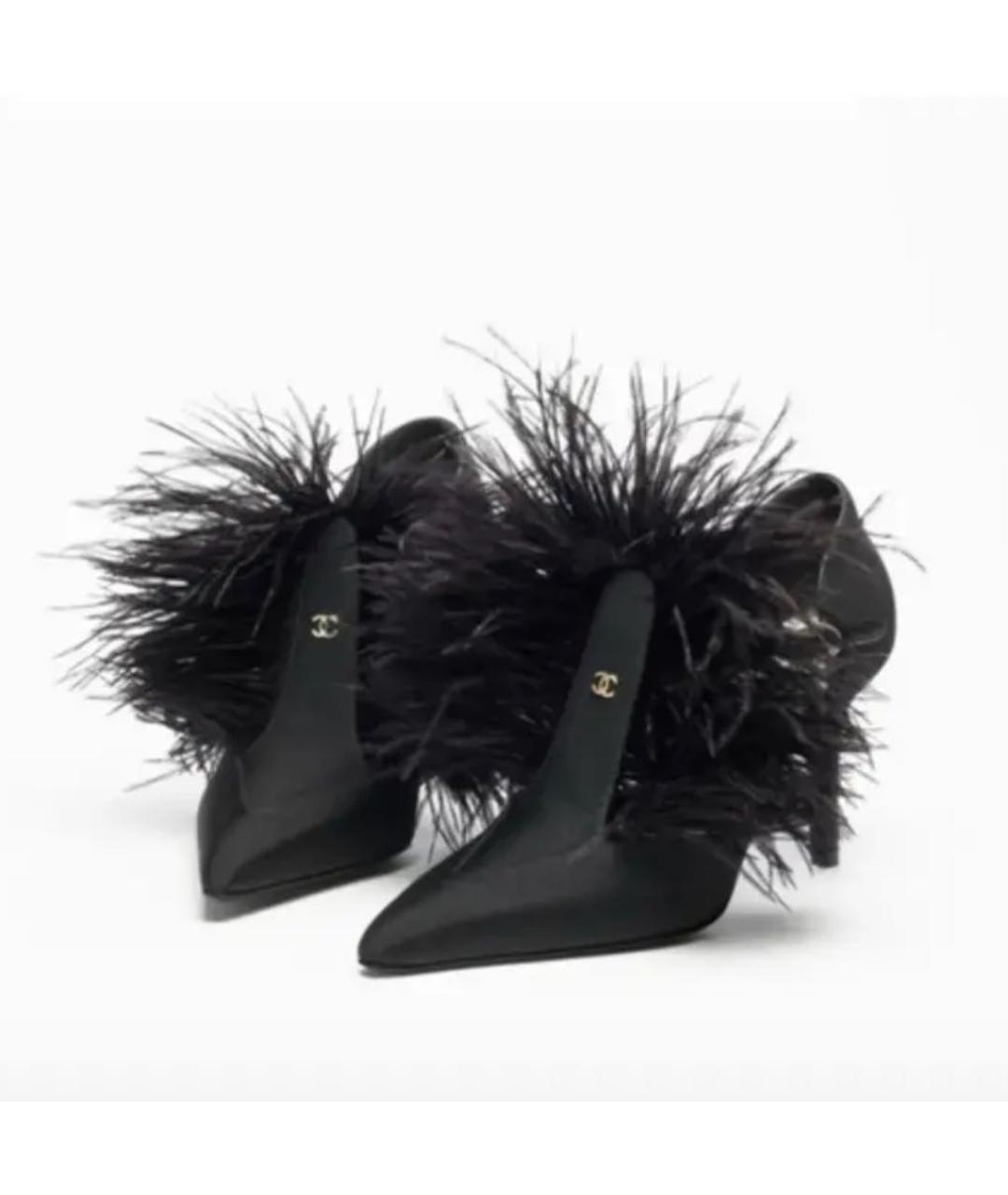 CHANEL Черные текстильные туфли, фото 7
