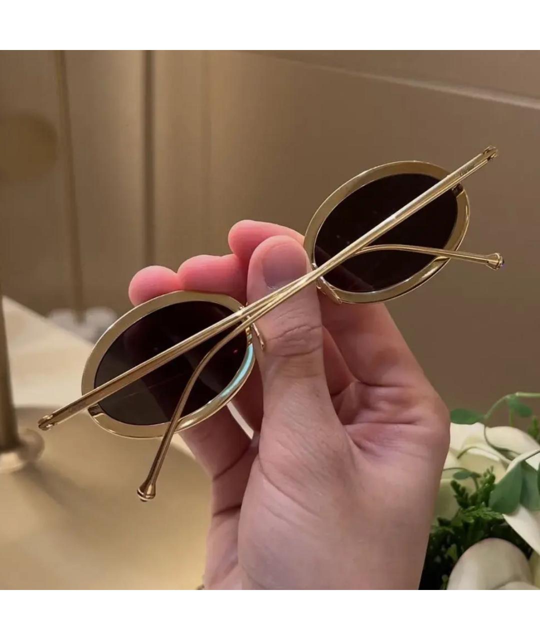 CARTIER Золотые металлические солнцезащитные очки, фото 3