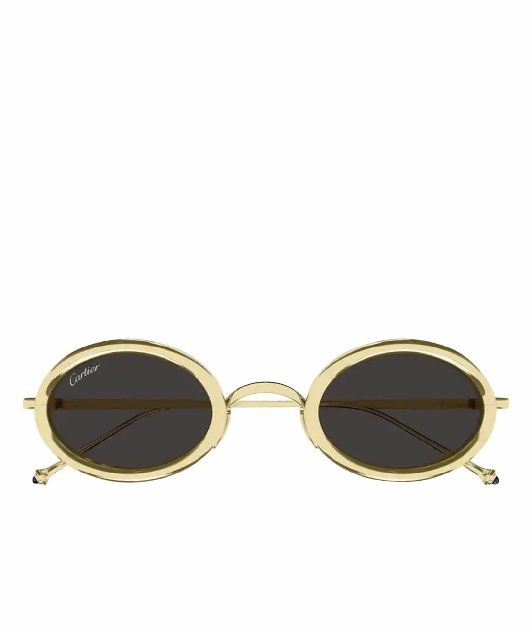 CARTIER Золотые металлические солнцезащитные очки, фото 1