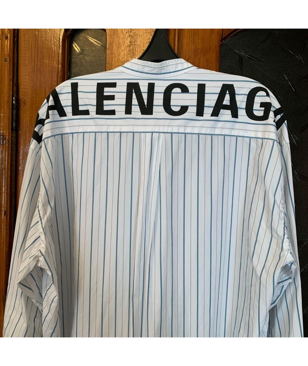 BALENCIAGA Белая хлопковая рубашка, фото 5