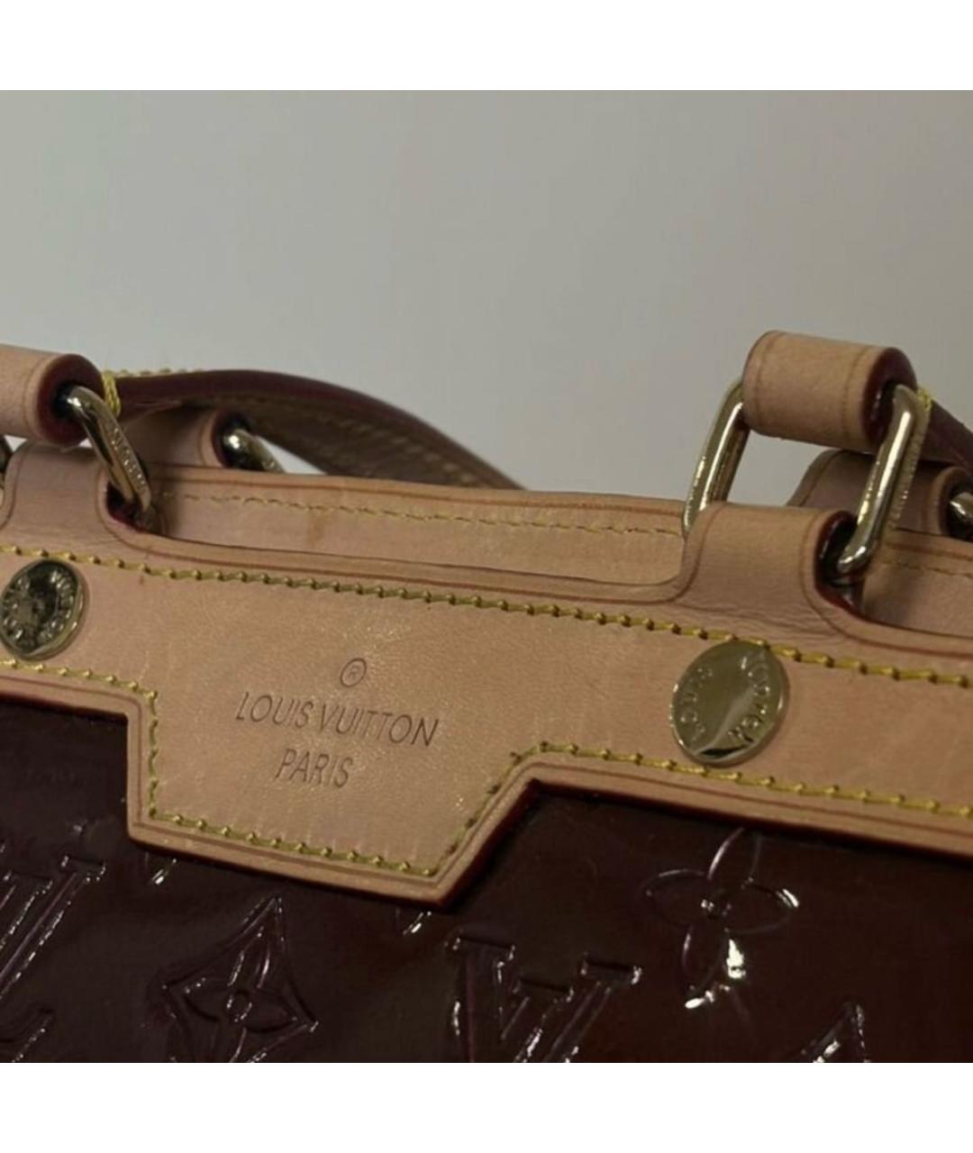 LOUIS VUITTON Бордовая сумка с короткими ручками, фото 2