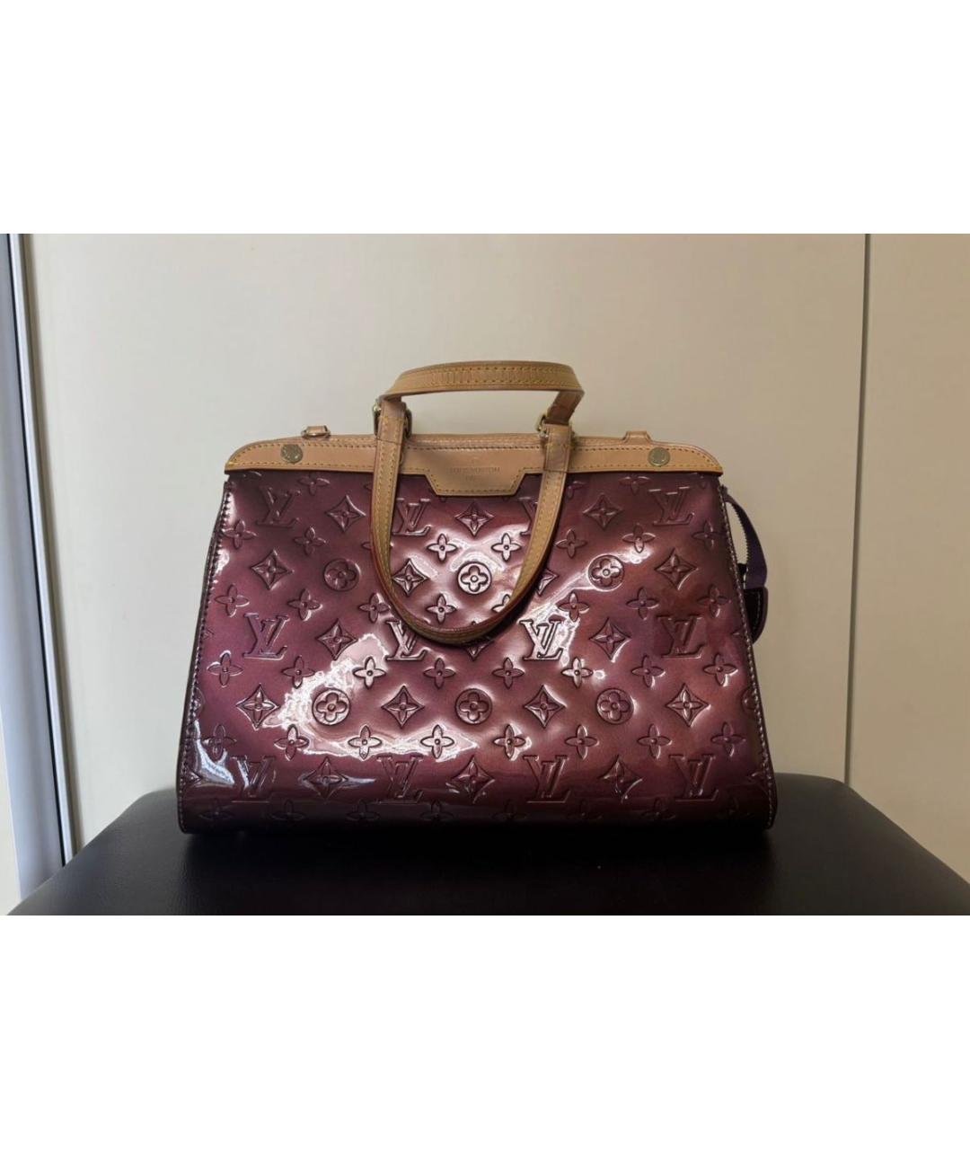 LOUIS VUITTON Бордовая сумка с короткими ручками, фото 4