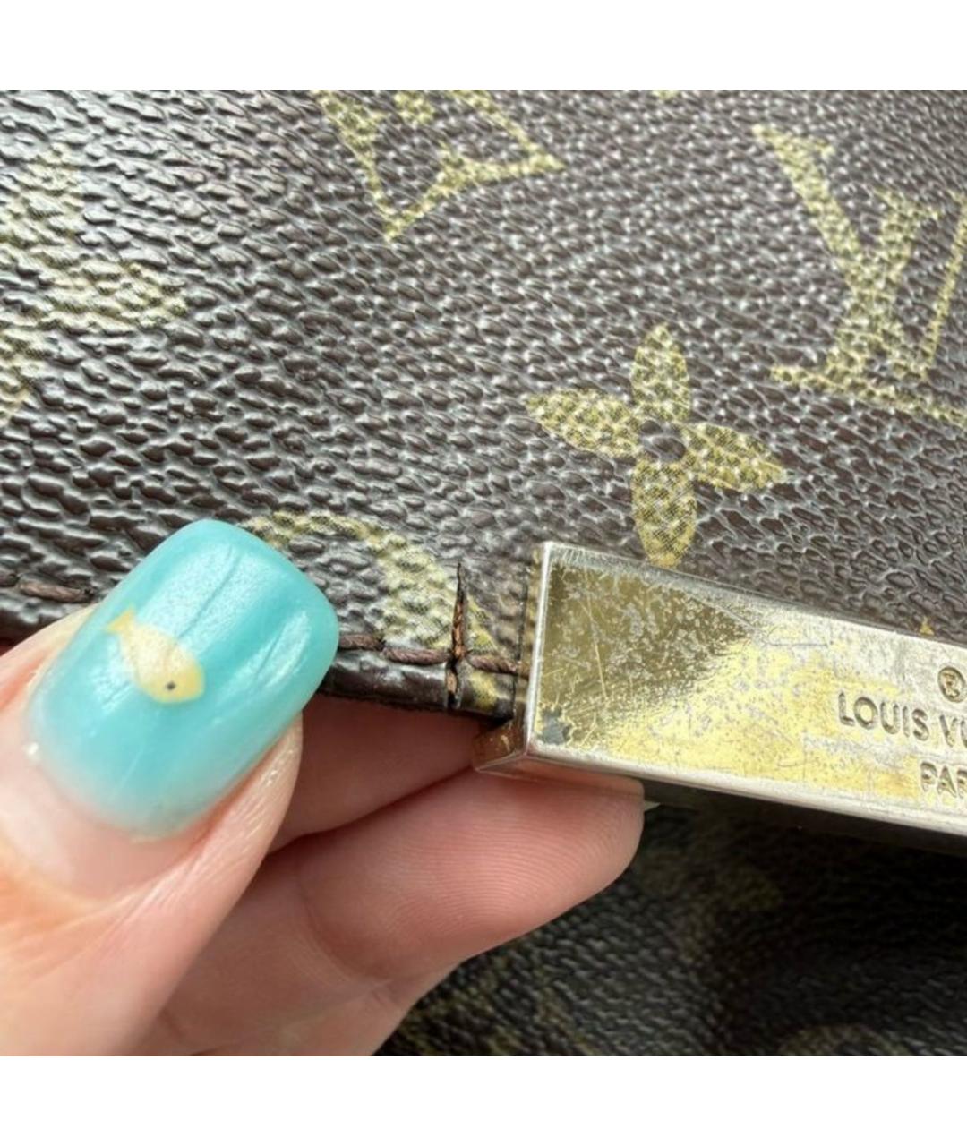 LOUIS VUITTON Коричневая сумка с короткими ручками, фото 4