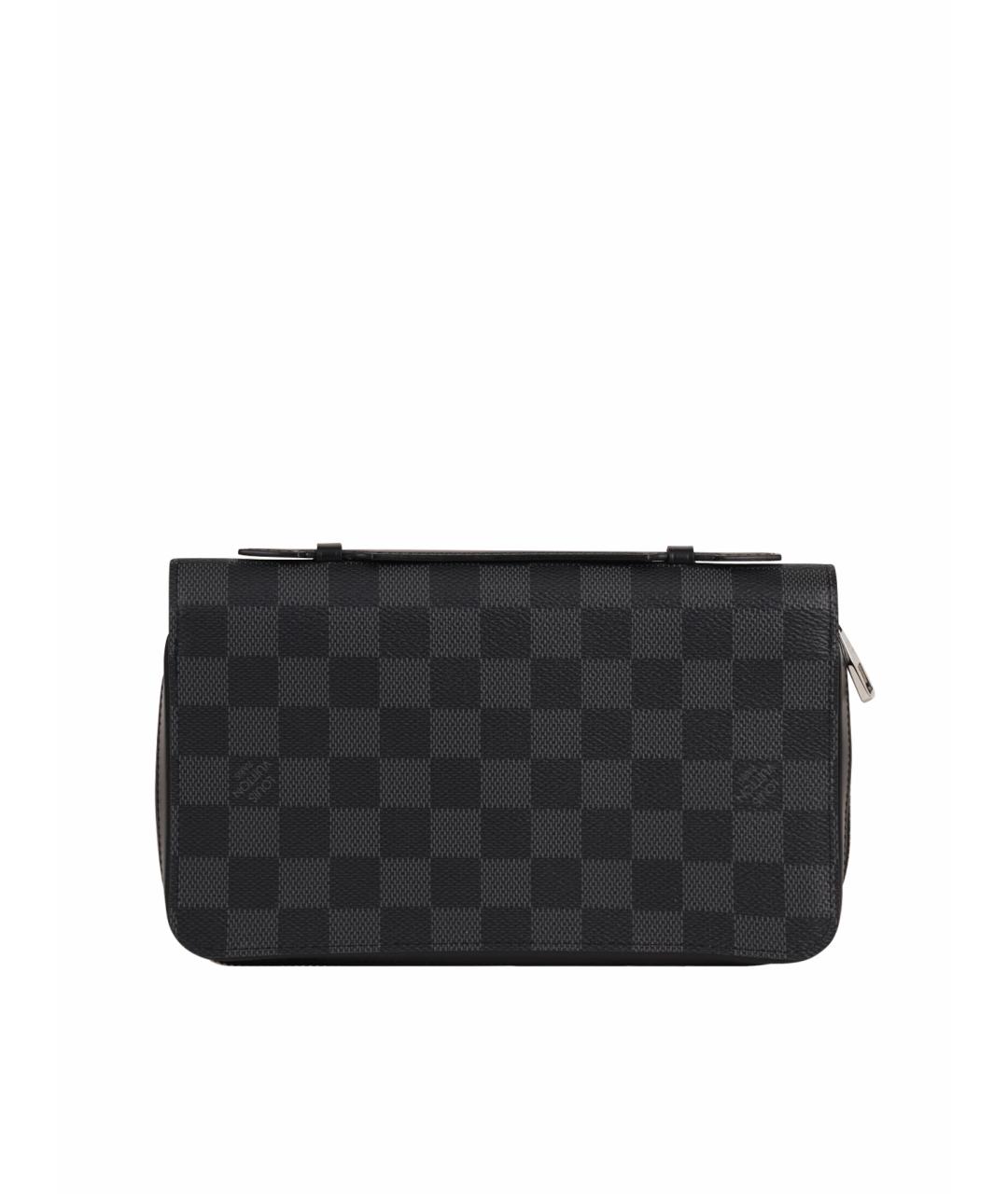 LOUIS VUITTON Черный кожаный кошелек, фото 1