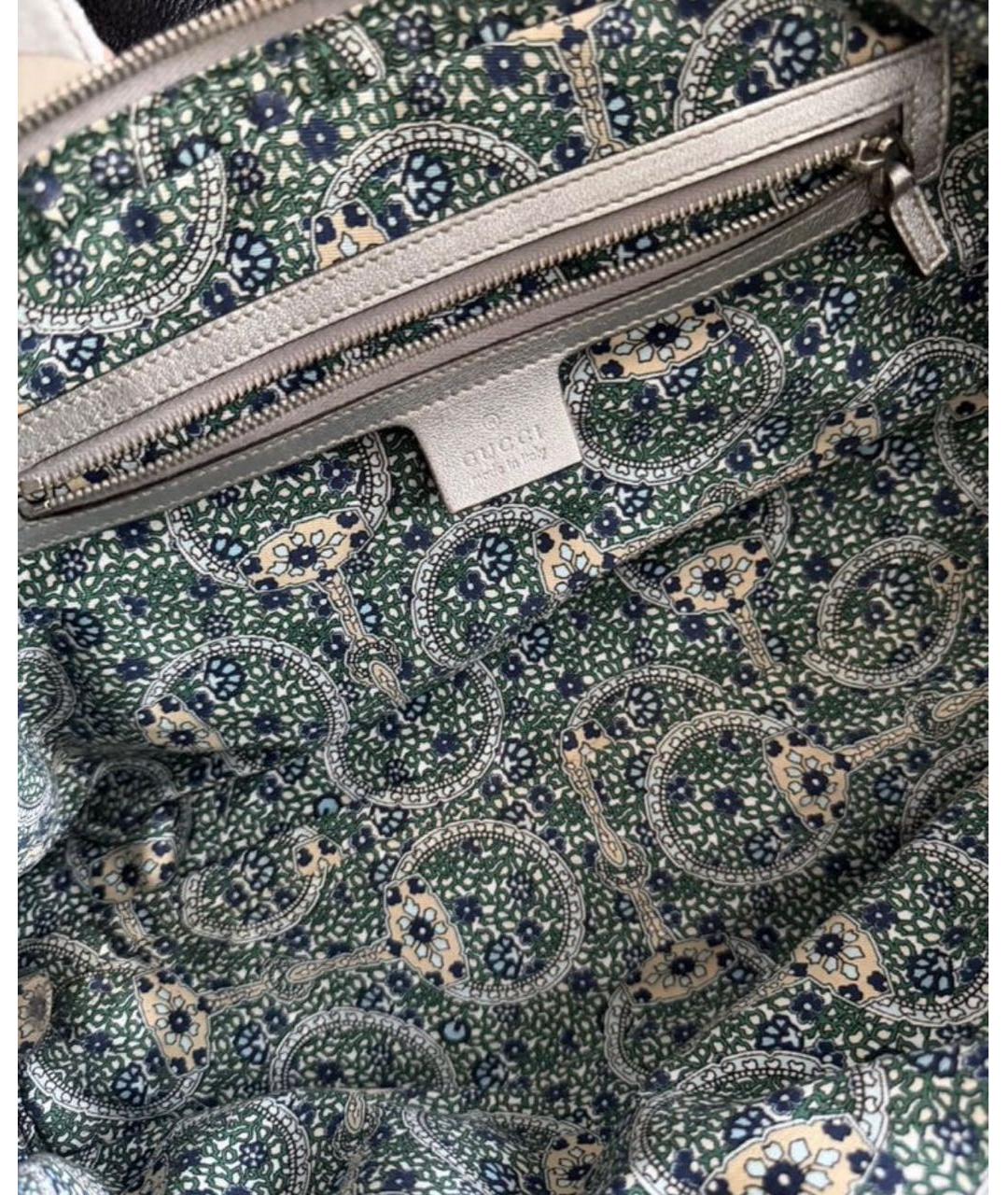 GUCCI Серебряная сумка с короткими ручками, фото 5
