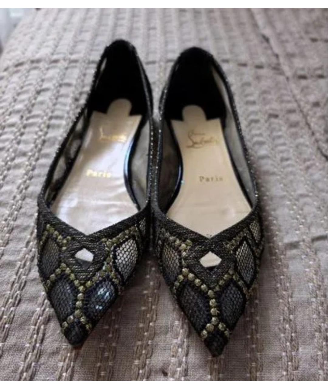 CHRISTIAN LOUBOUTIN Черные балетки, фото 3