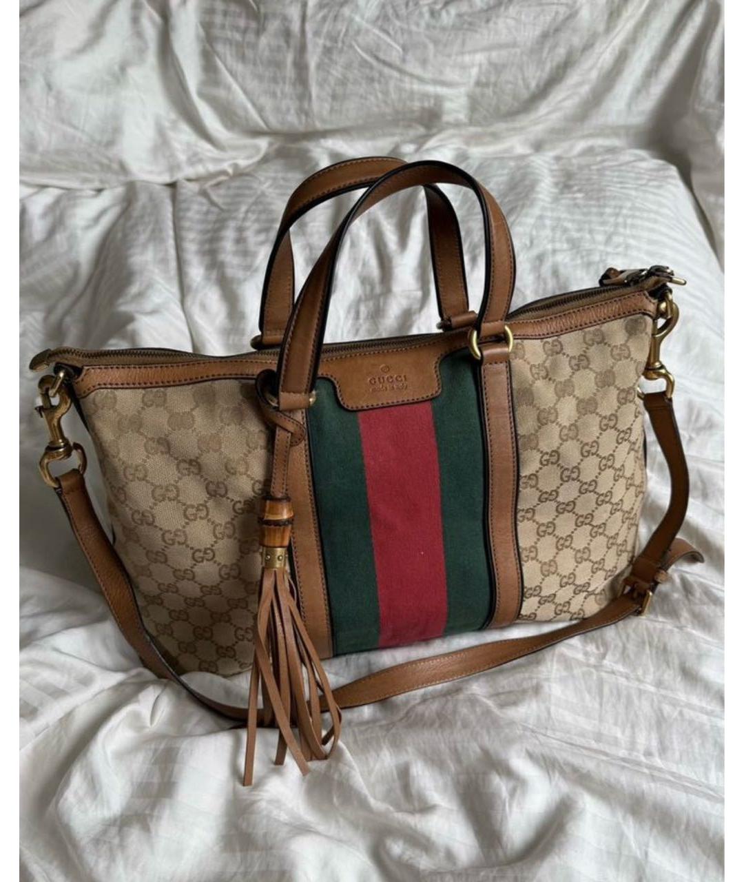 GUCCI Коричневая сумка с короткими ручками, фото 6
