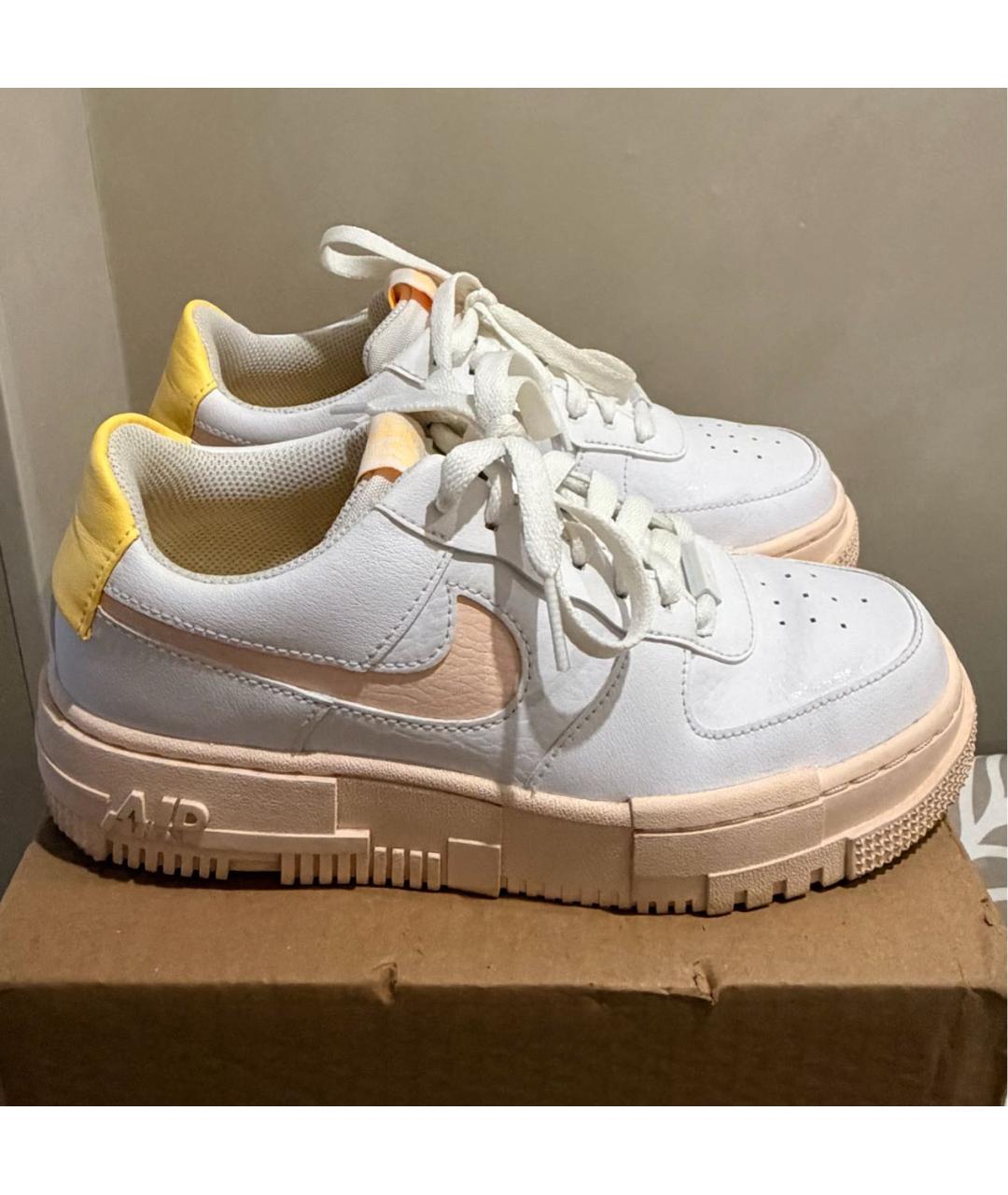 NIKE Белые кожаные кроссовки, фото 7