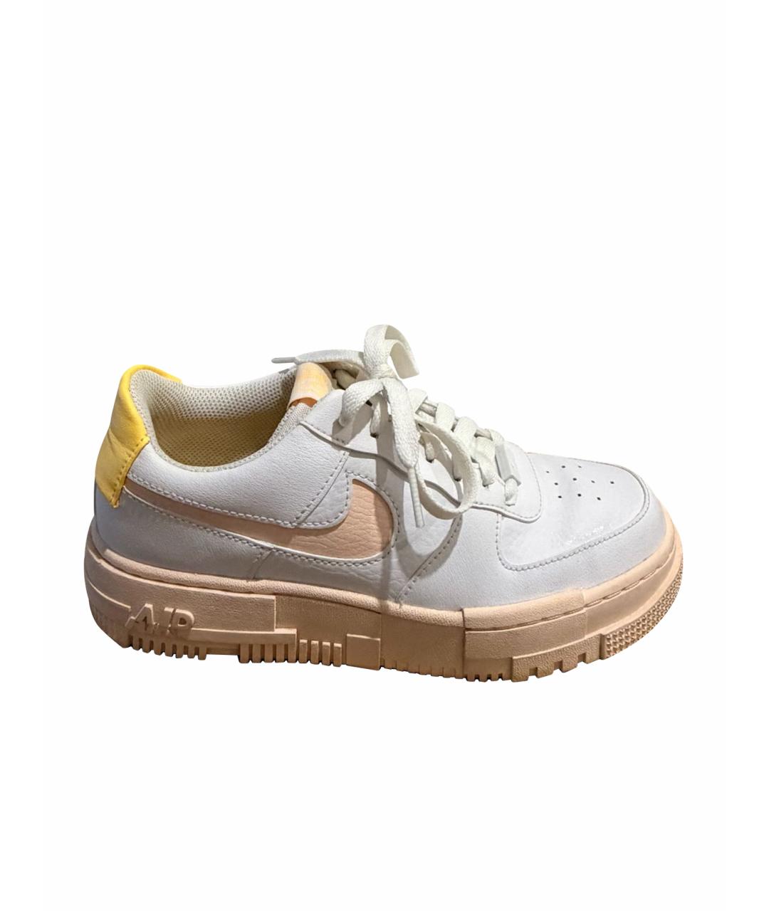 NIKE Белые кожаные кроссовки, фото 1