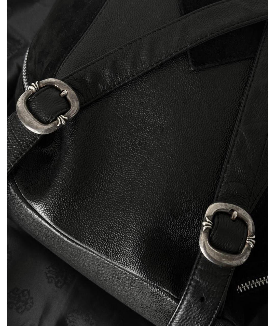 CHROME HEARTS Черный кожаный рюкзак, фото 6