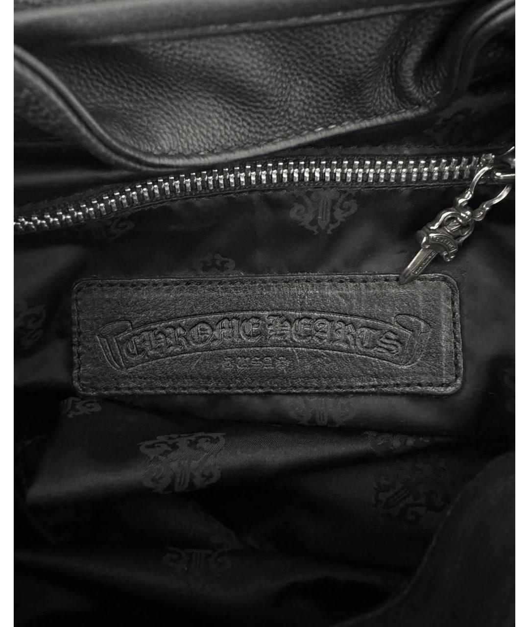 CHROME HEARTS Черный кожаный рюкзак, фото 8