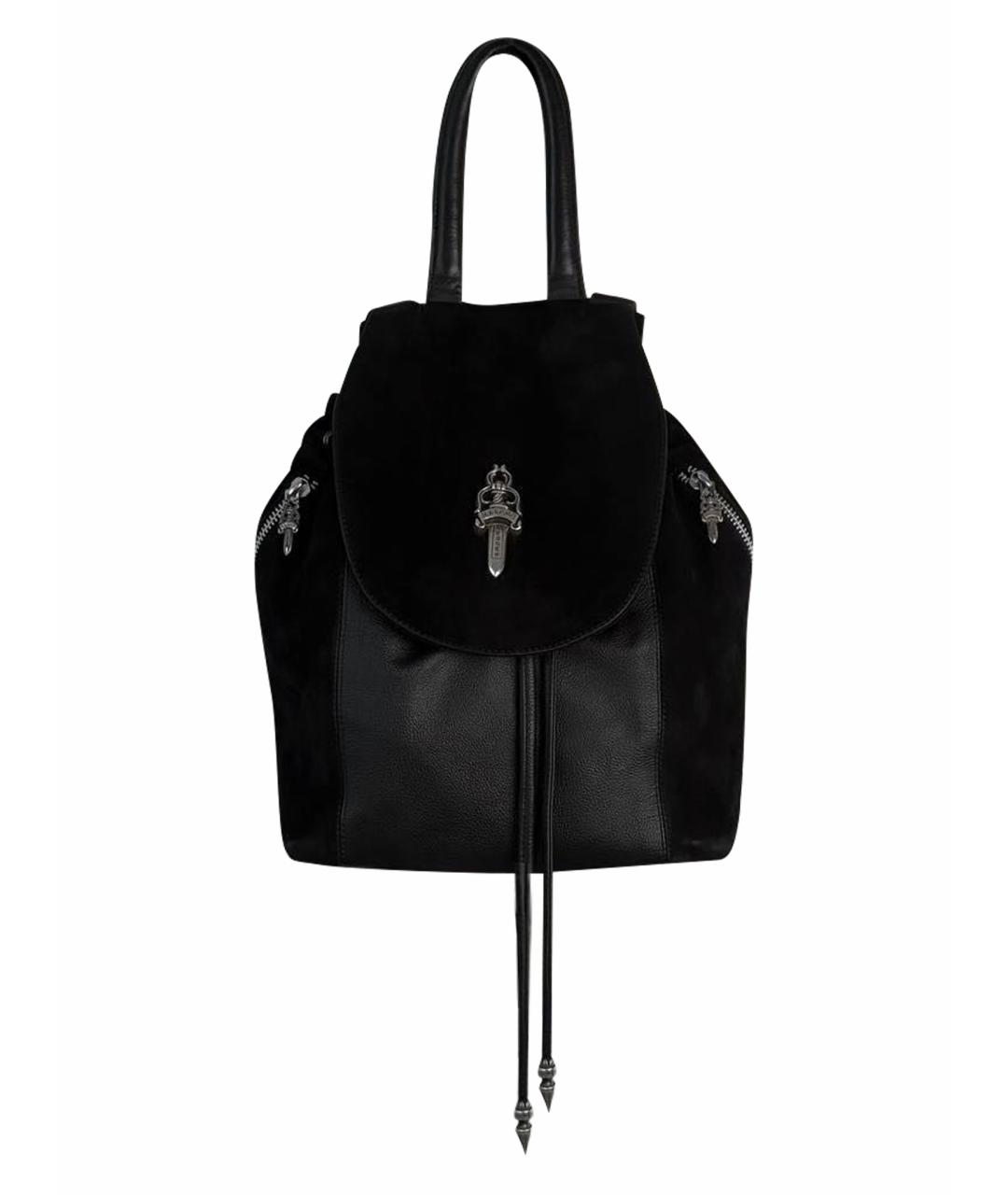 CHROME HEARTS Черный кожаный рюкзак, фото 1